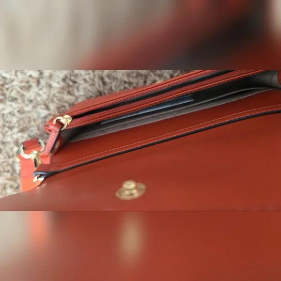 Michael Kors Jet Set Deep Orange Crossbody/Clutch/Waist Bag, Leather - Picture 5 of 6